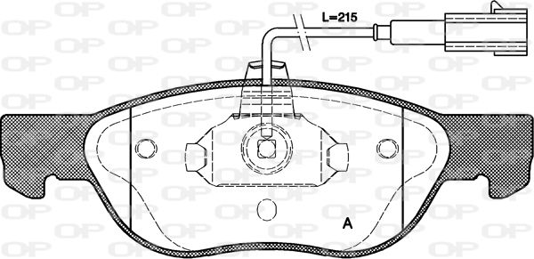 OPEN PARTS Комплект тормозных колодок, дисковый тормоз BPA0587.22